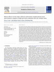 Research paper thumbnail of Matrix effects on the multi-collector inductively coupled plasma mass spectrometric analysis of high-precision cadmium and zinc isotope ratios