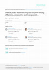 Research paper thumbnail of Tensile strain and water vapor transport testing of flexible, conductive and transparent indium–zinc-oxide/silver/indium–zinc-oxide thin films