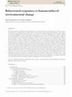 Research paper thumbnail of Behavioural responses to human-induced environmental change