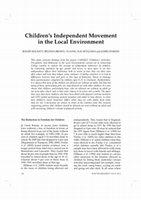 Research paper thumbnail of Children's Independent Movement In the Local Environment