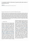 Research paper thumbnail of A constitutive model for deformation of granular media under rotation of principal stress axes