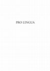 Research paper thumbnail of Pro lingua. Investigaciones lingüísticas universitarias