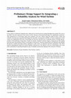 Research paper thumbnail of Preliminary Design Support by Integrating a Reliability Analysis for Wind Turbine