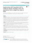 Research paper thumbnail of Implementing 360° Quantified Self for childhood obesity: feasibility study and experiences from a weight loss camp in Qatar