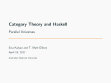 Research paper thumbnail of Category Theory and Haskell: Parallel Universes