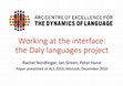 Research paper thumbnail of Working at the interface: the Daly languages project