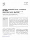 Research paper thumbnail of Uncommon ophthalmologic disorders in intensive care unit patients