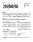 Research paper thumbnail of Cutting Through False Dualisms: Transformative Social Change as a Transmodern Moral Framework for Critical Psychological Research