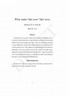 Research paper thumbnail of What makes fake news fake news