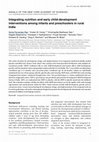 Research paper thumbnail of Integrating nutrition and early child-development interventions among infants and preschoolers in rural India