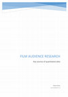 Research paper thumbnail of Film Audience Research: Key Sources of Quantitative Data