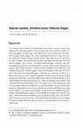 Research paper thumbnail of Spuren suchen, Zeichen lesen, Fährten folgen