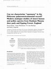 Research paper thumbnail of Can we characterise 'openness' in the Holocene palaeoenvironmental record? Modern analogue studies of insect faunas and pollen spectra from Dunham Massey deer park and Epping Forest, England