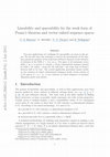 Research paper thumbnail of Lineability and spaceability for the weak form of Peano’s theorem and vector-valued sequence spaces