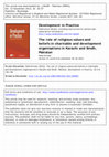 Research paper thumbnail of The role of religious values and beliefs in charitable and development organisations in Karachi and Sindh, Pakistan