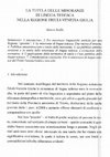 Research paper thumbnail of La tutela delle minoranze di lingua tedesca nella regione Friuli-Venezia Giulia