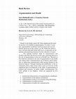 Research paper thumbnail of Book Review Argumentation and Health Review by