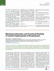 Research paper thumbnail of Membrane Interaction and Functional Plasticity of Inositol Polyphosphate 5-Phosphatases