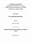 Research paper thumbnail of Problem and solution of Supervion and inspection in sokoto state.doc