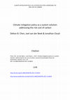 Research paper thumbnail of Climate mitigation policy as a system solution: addressing the risk cost of carbon