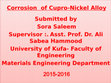 Research paper thumbnail of Corrosion of Cupronickel Alloy