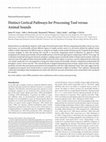 Research paper thumbnail of Distinct Cortical Pathways for Processing Tool versus Animal Sounds