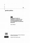 Research paper thumbnail of Reglas fiscales en Argentina: el caso de la Ley de Responsabilidad Fiscal y los programas de asistencia financiera