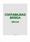 Research paper thumbnail of CONTABILIDAD CONTABILIDAD BÁSICA BÁSICA (Manual) (Manual