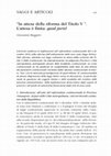 Research paper thumbnail of "In attesa della riforma del Titolo V". L'attesa è finita: quid juris?