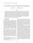 Research paper thumbnail of It's not right but it's permitted: Wording effects in moral judgement