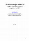 Research paper thumbnail of De l’économique au social_l'indice de progrès social, un complément au PIB.pdf