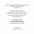 Research paper thumbnail of Municipalité efficace