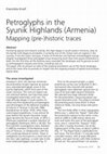 Research paper thumbnail of F. Knoll, Petroglyphs in the Syunik Highlands (Armenia). Mapping (pre-)historic traces. Adoranten 2016 (2017) 73–83.