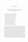 Research paper thumbnail of "Der Strom Geht Hoch" - Stefan Georges Stern des Bundes - Gedichtinterpretation