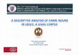 Research paper thumbnail of A descriptive analysis of crime nouns in UKSCC, a legal corpus