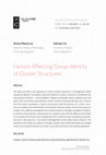 Research paper thumbnail of The Factors Affecting Group Identity of Cluster Structures