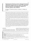 Research paper thumbnail of Experimental infection of the endangered bonytail chub ( Gila elegan s) with the Asian fish tapeworm ( Bothriocephalus acheilognathi ): impacts on survival, growth, and condition