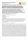 Research paper thumbnail of Evaluation of the Physico-chemical, Thermal and Behavioral Properties of Ashwagandha Root Extract: Effects of Consciousness Energy Healing Treatment