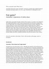 Research paper thumbnail of Fair game: Journalists' experiences of online abuse