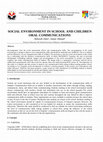 Research paper thumbnail of SOCIAL ENVIRONMENT IN SCHOOL AND CHILDREN ORAL COMMUNICATIONS