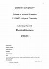 Research paper thumbnail of Chemical Unknown  2103NSC Organic Chemistry