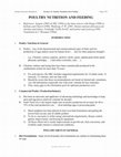 Research paper thumbnail of Animal Nutrition Handbook Section 12: Poultry Nutrition and Feeding POULTRY NUTRITION AND FEEDING