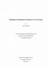 Research paper thumbnail of Designing Technologies for Intimate Care in Women