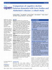 Research paper thumbnail of Comparison of cognitive decline between dementia with Lewy bodies and Alzheimer's disease: a cohort study