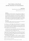 Research paper thumbnail of The Problem of the Rock and the grammar of consciousness