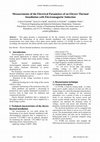 Research paper thumbnail of Measurements of the electrical parameters of an electro thermal installation with electromagnetic induction