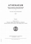 Research paper thumbnail of Ottaviano Augusto nella panegiristica tardoantica. Dal deus praesens latino-ellenistico alla teologia politica cristiana