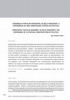 Research paper thumbnail of Assembleia Popular Horizontal de Belo Horizonte: a experiência de uma construção utópica da política