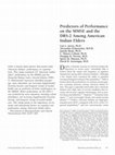 Research paper thumbnail of Predictors of Performance on the MMSE and the DRS-2 Among American Indian Elders