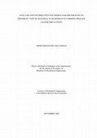 Research paper thumbnail of Analysis and optimization machining parameter base on different type of material in incremental forming process (ALGOR simulation)